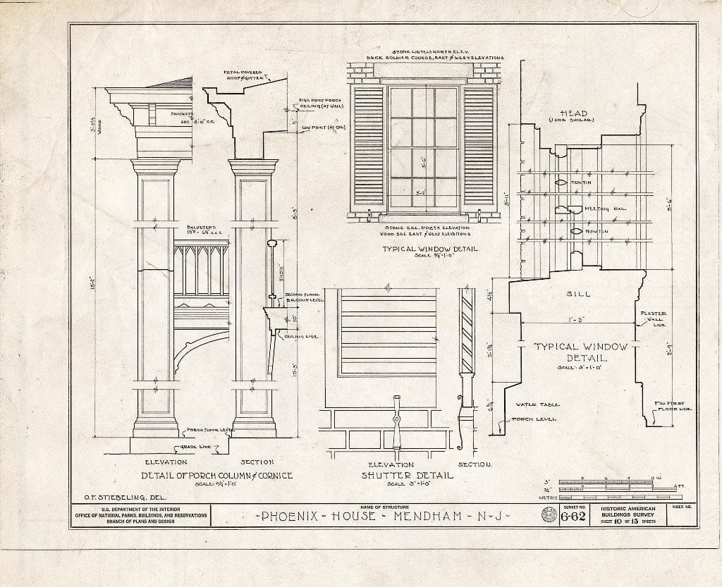 Blueprint HABS NJ,14-MEND,1- (Sheet 10 of 13) - Ladies Seminary, Mendham, Morris County, NJ
