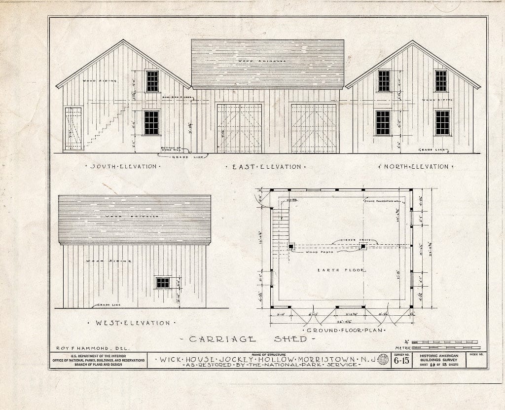 Blueprint HABS NJ,14-MORTO,1- (Sheet 10 of 13) - Tempe Wick House, Mendham Road, Jockey Hollow, Morristown, Morris County, NJ