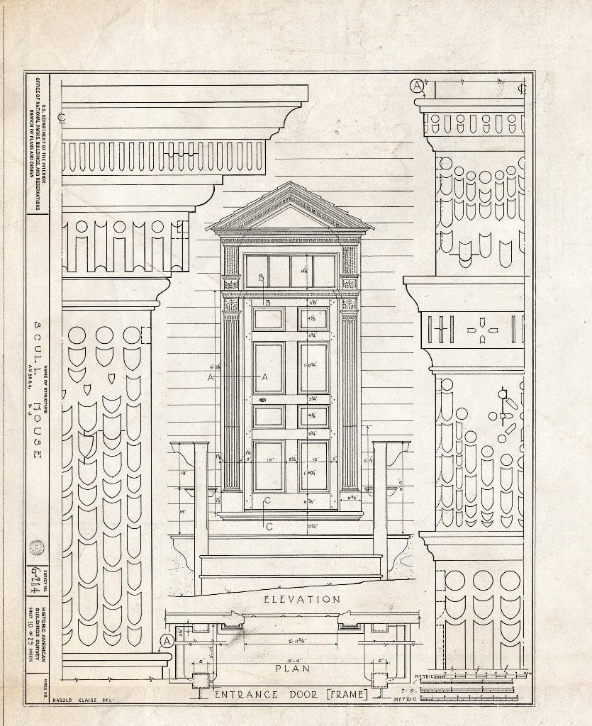Blueprint HABS NJ,17-AUB,1- (Sheet 10 of 29) - Scull House, Auburn Road, Auburn, Salem County, NJ