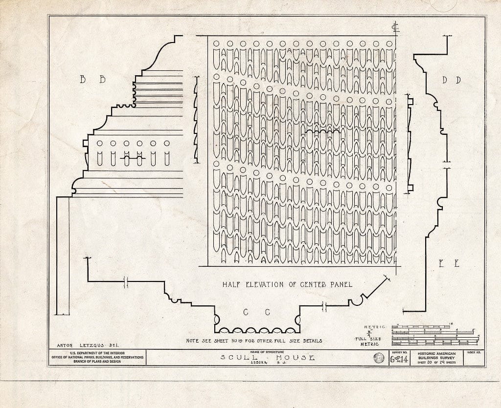 Blueprint HABS NJ,17-AUB,1- (Sheet 20 of 29) - Scull House, Auburn Road, Auburn, Salem County, NJ