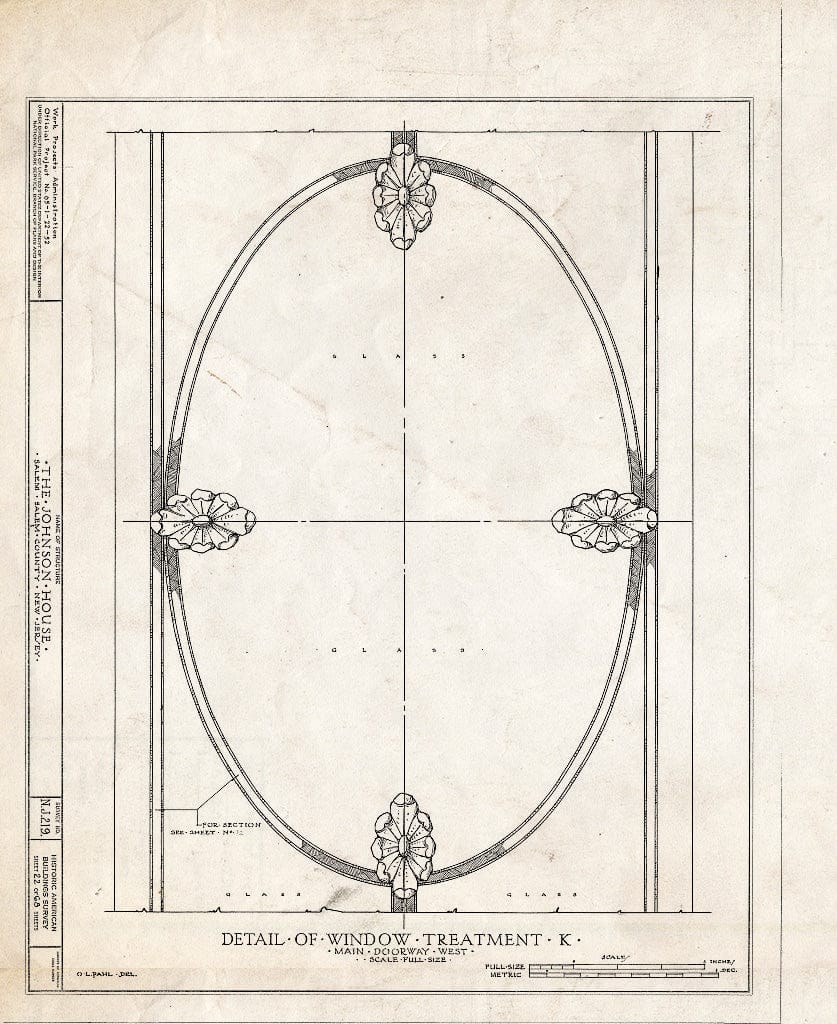 Blueprint HABS NJ,17-SAL,7- (Sheet 22 of 68) - Johnson House, 90 Market Street, Salem, Salem County, NJ