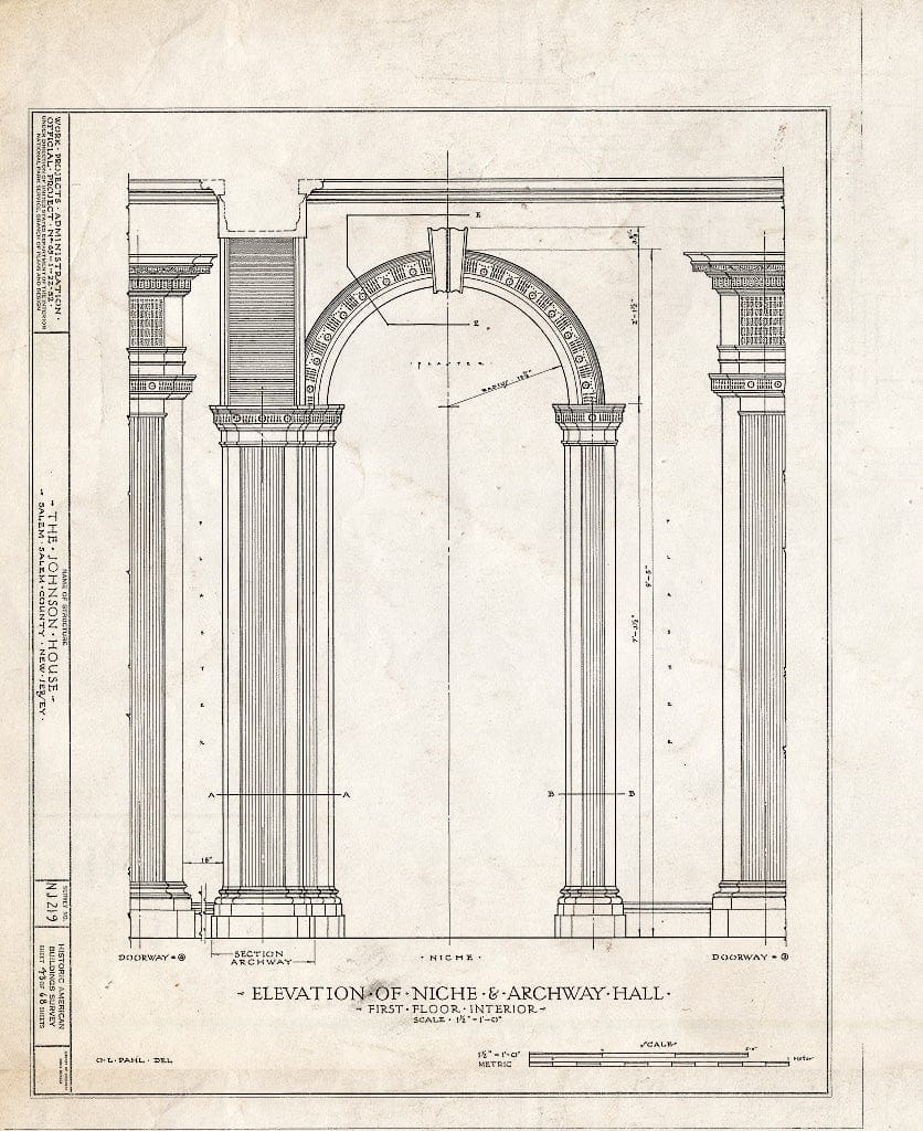 Blueprint HABS NJ,17-SAL,7- (Sheet 43 of 68) - Johnson House, 90 Market Street, Salem, Salem County, NJ
