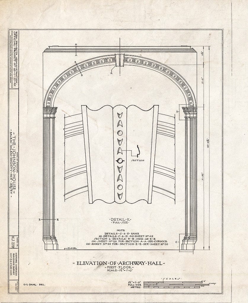 Blueprint HABS NJ,17-SAL,7- (Sheet 46 of 68) - Johnson House, 90 Market Street, Salem, Salem County, NJ