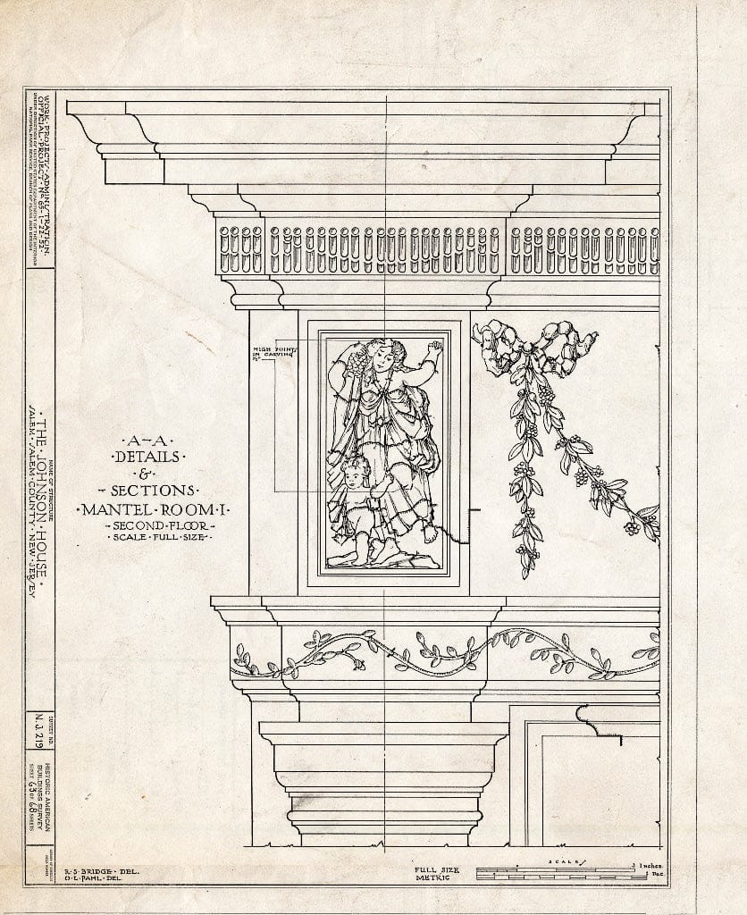 Blueprint HABS NJ,17-SAL,7- (Sheet 63 of 68) - Johnson House, 90 Market Street, Salem, Salem County, NJ