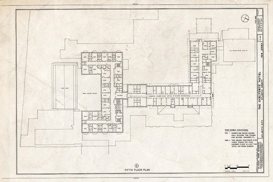 Blueprint HABS NJ,1-ATCI,4- (Sheet 13 of 19) - Chalfonte Hotel, Pacific & North Carolina Avenues, Atlantic City, Atlantic County, NJ