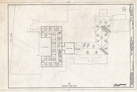 Blueprint HABS NJ,1-ATCI,4- (Sheet 14 of 19) - Chalfonte Hotel, Pacific & North Carolina Avenues, Atlantic City, Atlantic County, NJ
