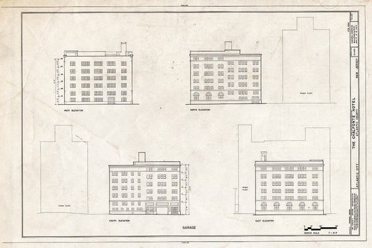 Blueprint HABS NJ,1-ATCI,4- (Sheet 17 of 19) - Chalfonte Hotel, Pacific & North Carolina Avenues, Atlantic City, Atlantic County, NJ