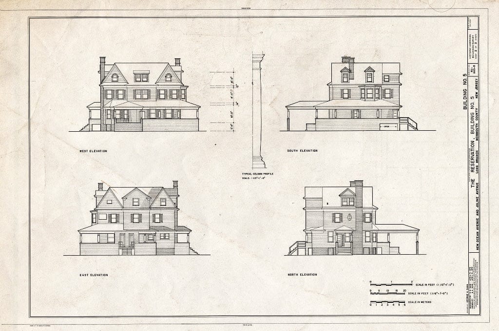 Blueprint HABS NJ,13-LOBRA,3-B- (Sheet 2 of 2) - The Reservation, Building No. 5, New Ocean & Joline Avenues, Long Branch, Monmouth County, NJ