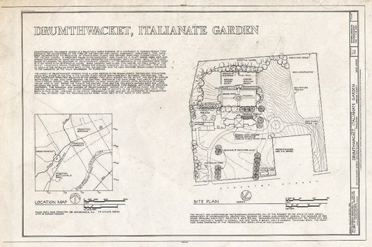 Blueprint HABS NJ,11-Print,26- (Sheet 1 of 12) - Drumthwacket, Italianate Garden, 344 Stockton Street (U.S. Route 206), Princeton, Mercer County, NJ