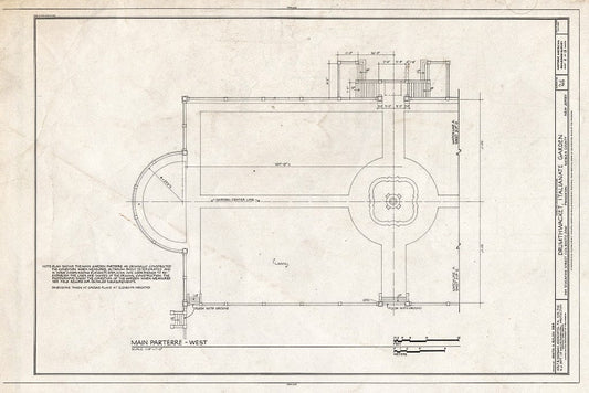 Blueprint HABS NJ,11-Print,26- (Sheet 2 of 12) - Drumthwacket, Italianate Garden, 344 Stockton Street (U.S. Route 206), Princeton, Mercer County, NJ