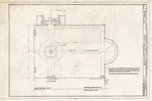 Blueprint HABS NJ,11-Print,26- (Sheet 3 of 12) - Drumthwacket, Italianate Garden, 344 Stockton Street (U.S. Route 206), Princeton, Mercer County, NJ