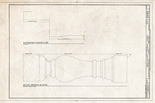 Blueprint HABS NJ,11-Print,26- (Sheet 7 of 12) - Drumthwacket, Italianate Garden, 344 Stockton Street (U.S. Route 206), Princeton, Mercer County, NJ