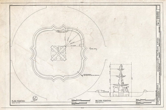 Blueprint HABS NJ,11-Print,26- (Sheet 8 of 12) - Drumthwacket, Italianate Garden, 344 Stockton Street (U.S. Route 206), Princeton, Mercer County, NJ