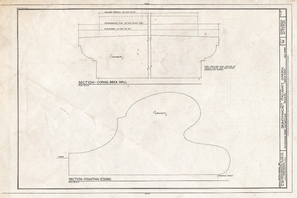 Blueprint HABS NJ,11-Print,26- (Sheet 9 of 12) - Drumthwacket, Italianate Garden, 344 Stockton Street (U.S. Route 206), Princeton, Mercer County, NJ