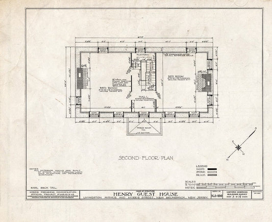 Blueprint HABS NJ,12-NEBRU,5- (Sheet 3 of 14) - Henry Guest House, New Brunswick, Middlesex County, NJ
