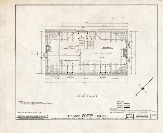 Blueprint HABS NJ,12-NEBRU,5- (Sheet 4 of 14) - Henry Guest House, New Brunswick, Middlesex County, NJ