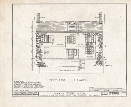 Blueprint HABS NJ,12-NEBRU,5- (Sheet 7 of 14) - Henry Guest House, New Brunswick, Middlesex County, NJ