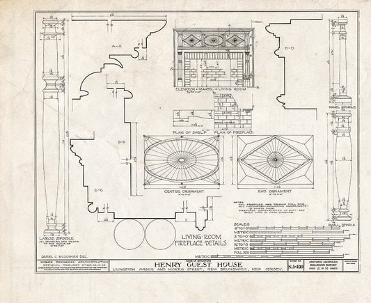 Blueprint HABS NJ,12-NEBRU,5- (Sheet 8 of 14) - Henry Guest House, New Brunswick, Middlesex County, NJ