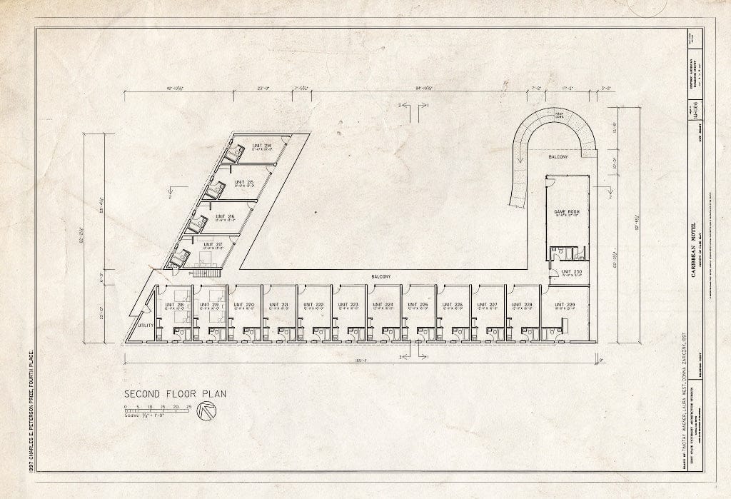 Blueprint HABS NJ,5-WILDWC,1- (Sheet 4 of 9) - Caribbean Motel, 5600 Ocean Avenue, Wildwood Crest, Cape May County, NJ