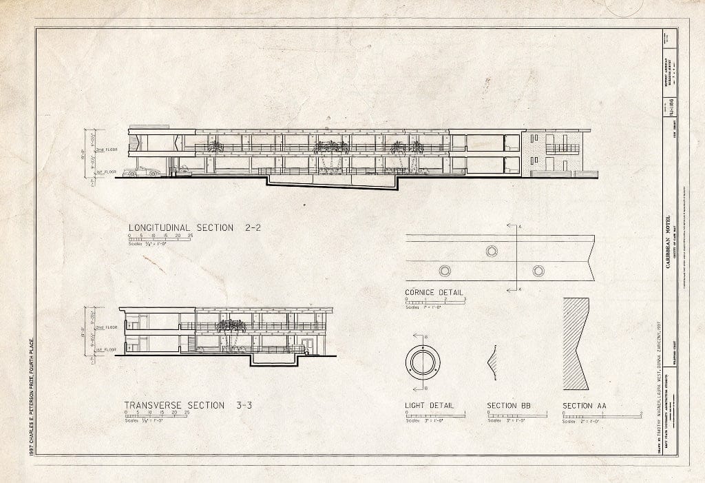 Blueprint HABS NJ,5-WILDWC,1- (Sheet 7 of 9) - Caribbean Motel, 5600 Ocean Avenue, Wildwood Crest, Cape May County, NJ