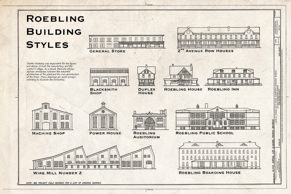 Blueprint HAER NJ,3-ROEBL,1- (Sheet 14 of 14) - John A. Roebling's Sons Company, Kinkora Works, Second & Hornberger Avenues, Roebling, Burlington County, NJ