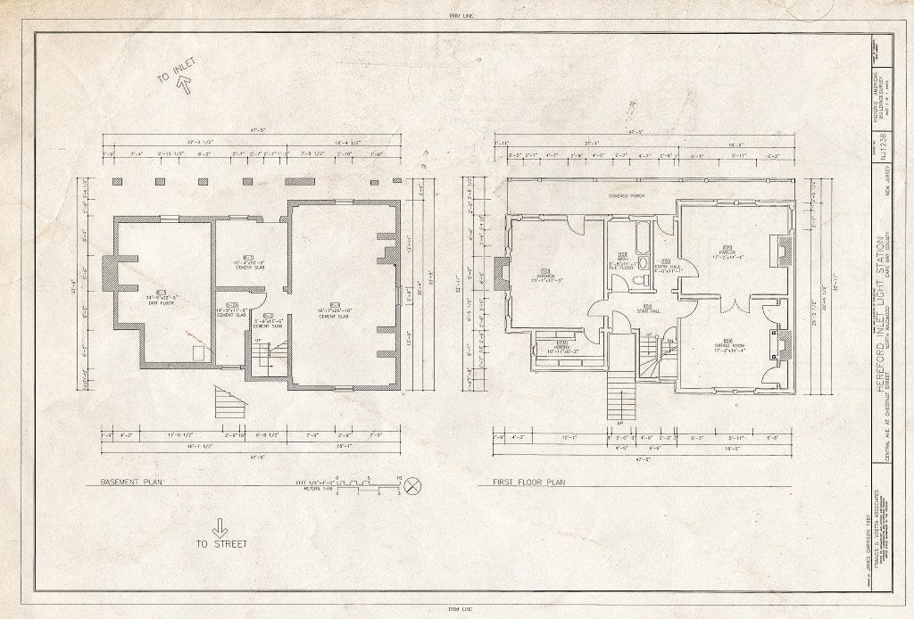 Blueprint HABS NJ,5-NWILDW,1- (Sheet 2 of 7) - Hereford Inlet Light Station, 154 Central Avenue, North Wildwood, Cape May County, NJ