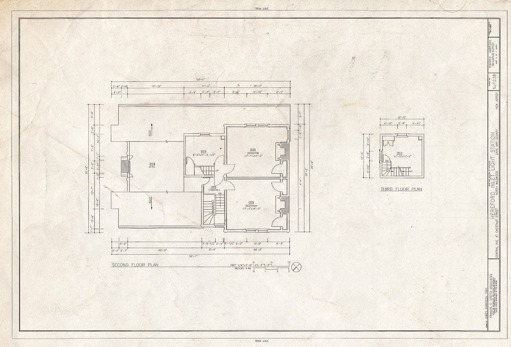 Blueprint HABS NJ,5-NWILDW,1- (Sheet 3 of 7) - Hereford Inlet Light Station, 154 Central Avenue, North Wildwood, Cape May County, NJ