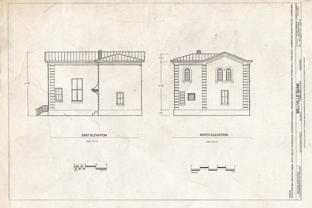 Blueprint HABS NJ-1250 (Sheet 5 of 7) - Millville Bank, 200 East Main Street, Millville, Cumberland County, NJ