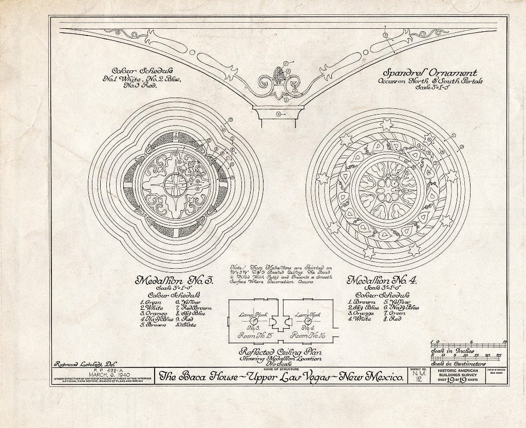 Blueprint HABS NM,24-LAVEG.V,1- (Sheet 19 of 19) - Don Jose Albino Baca House, Old Santa Fe Trail, Las Vegas, San Miguel County, NM