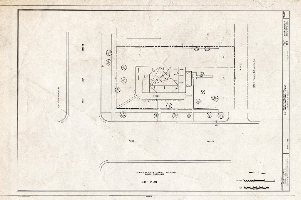 Blueprint HABS NM,19-Tucum,1- (Sheet 1 of 4) - Baca-Goodman House, Third & Aber Streets, Tucumcari, Quay County, NM