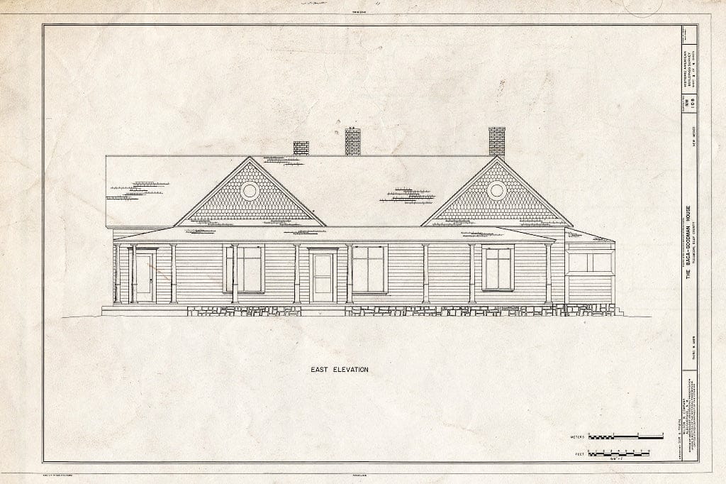 Blueprint HABS NM,19-Tucum,1- (Sheet 3 of 4) - Baca-Goodman House, Third & Aber Streets, Tucumcari, Quay County, NM