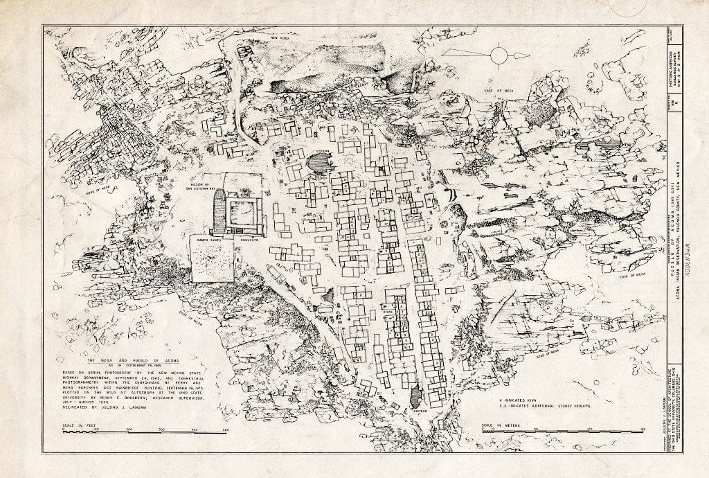 Blueprint HABS NM,31-ACOMP,1- (Sheet 2 of 3) - Pueblo of Acoma, Casa Blanca Vicinity, Acoma Pueblo, Cibola County, NM