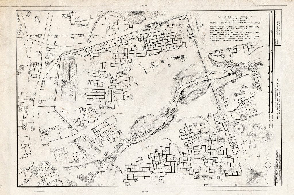 Blueprint Plan - Pueblo of Taos Central Portion, Taos Pueblo, Taos County, NM