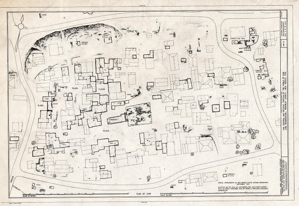 Blueprint Plan - Pueblo of Zuni, Central & Original Portion, Vicinity of State Roads 32 & 53, Zuni Pueblo, McKinley County, NM