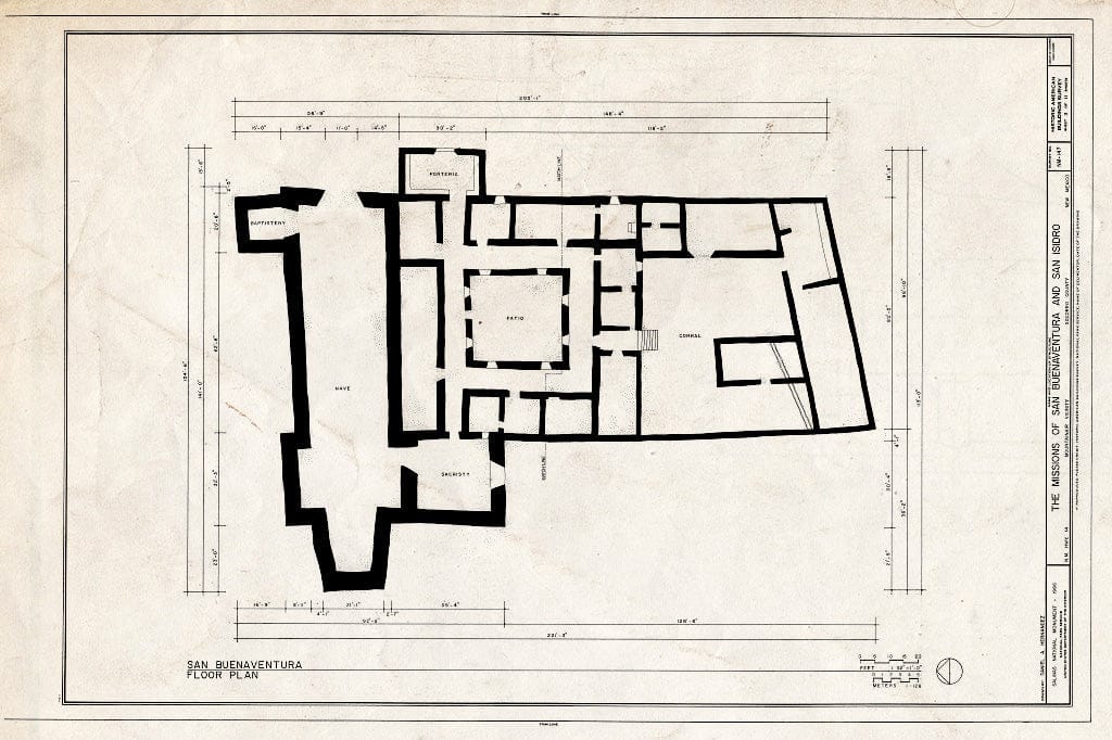 Blueprint HABS NM,27-GRAQI,1- (Sheet 3 of 11) - Missions of San Buenaventura & San Isidro, New Mexico Highway 14, Mountainair Vicinity, Mountainair, Torrance County, NM