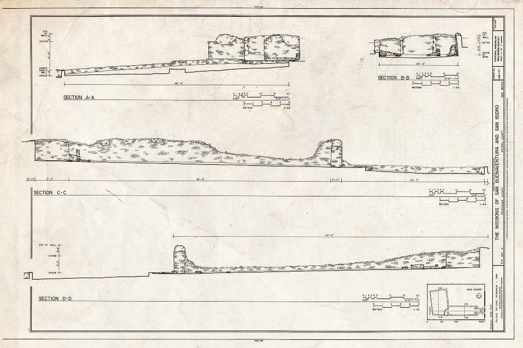 Blueprint HABS NM,27-GRAQI,1- (Sheet 11 of 11) - Missions of San Buenaventura & San Isidro, New Mexico Highway 14, Mountainair Vicinity, Mountainair, Torrance County, NM