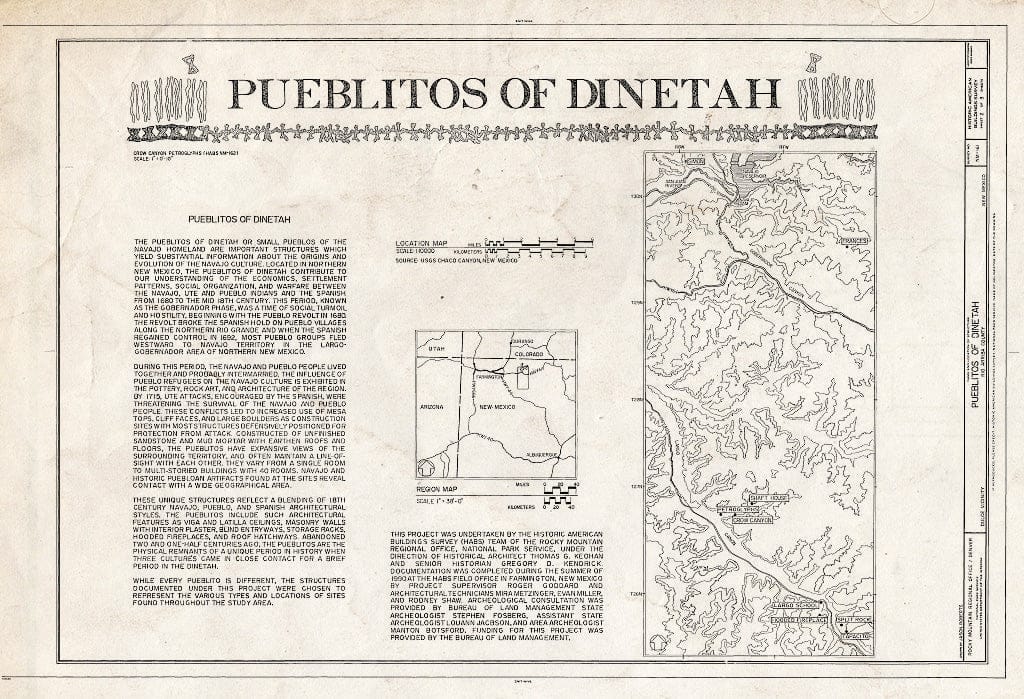 Blueprint HABS NM,20-DUL.V,10- (Sheet 2 of 3) - Pueblitos of Dinetah, South of Navajo Reservation, North of Largo Canyon, Dulce, Rio Arriba County, NM