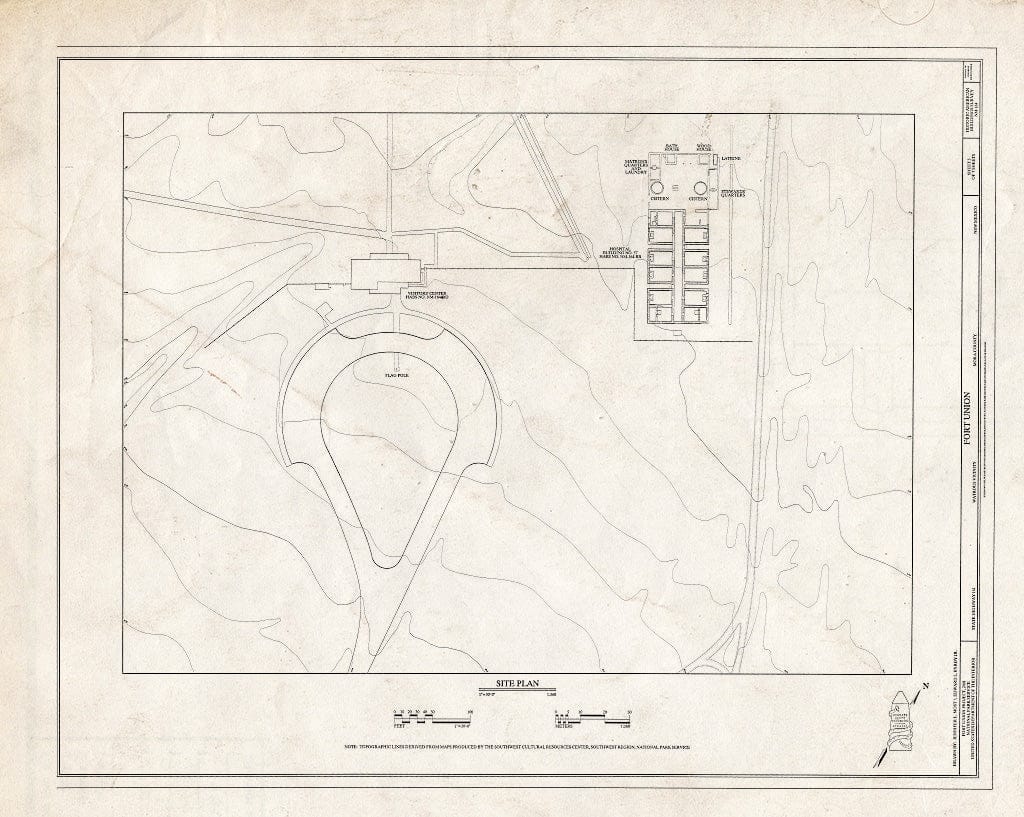 Blueprint HABS NM-164 (Sheet 3 of 7) - Fort Union, State Highway No. 161, Watrous, Mora County, NM