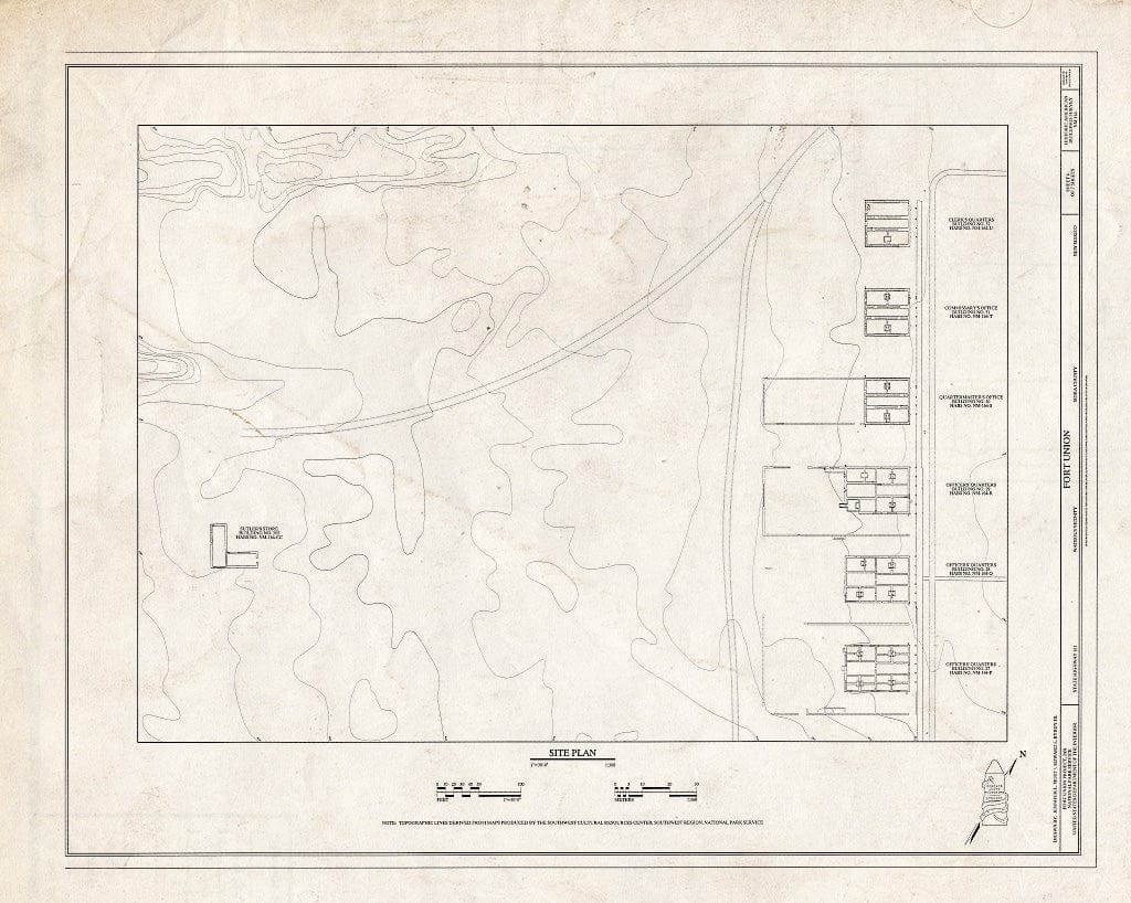 Blueprint HABS NM-164 (Sheet 6 of 7) - Fort Union, State Highway No. 161, Watrous, Mora County, NM