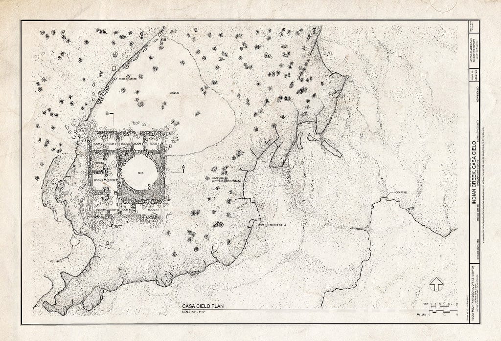 Blueprint HABS NM16-CROPO.V,2B- (Sheet 1 of 2) - Indian Creek, Casa Cielo, Indian Creek, Crownpoint, McKinley County, NM