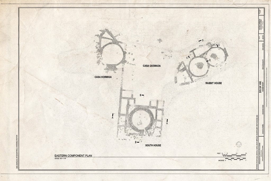 Blueprint HABS NM-199 (Sheet 2 of 6) - Bis sa' ANI, Escavada Wash, Nageezi, San Juan County, NM