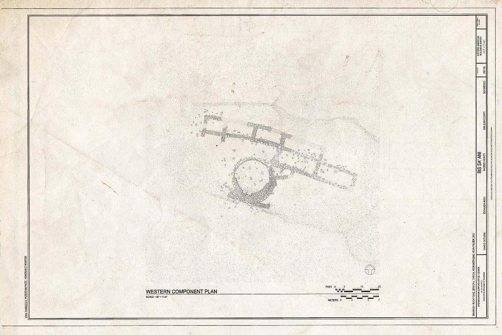 Blueprint HABS NM-199 (Sheet 3 of 6) - Bis sa' ANI, Escavada Wash, Nageezi, San Juan County, NM