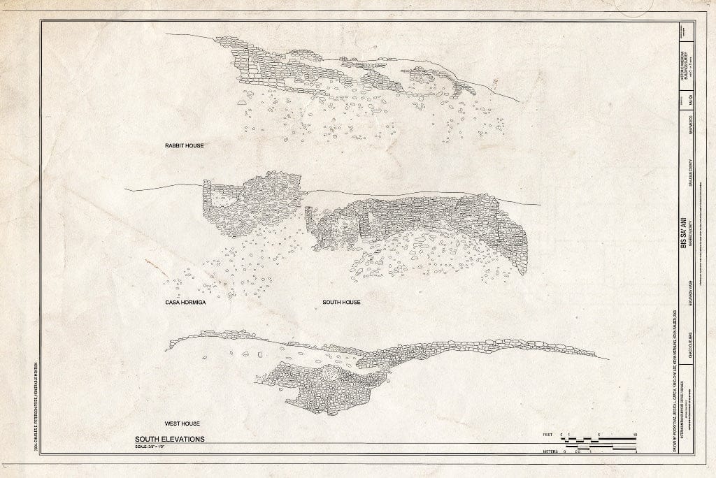 Blueprint HABS NM-199 (Sheet 5 of 6) - Bis sa' ANI, Escavada Wash, Nageezi, San Juan County, NM
