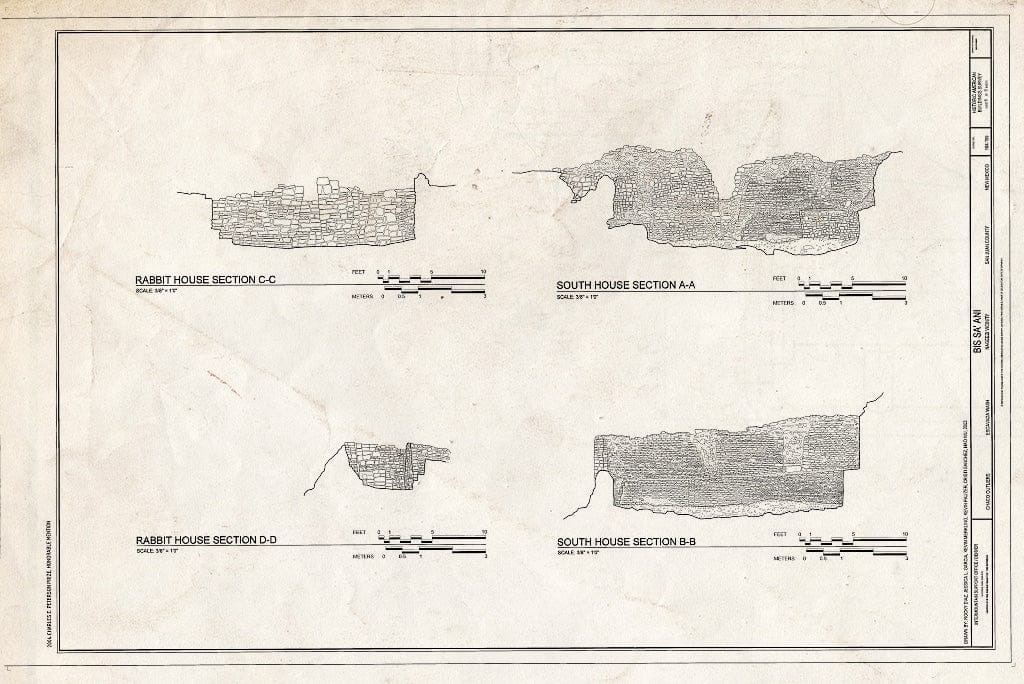 Blueprint HABS NM-199 (Sheet 6 of 6) - Bis sa' ANI, Escavada Wash, Nageezi, San Juan County, NM