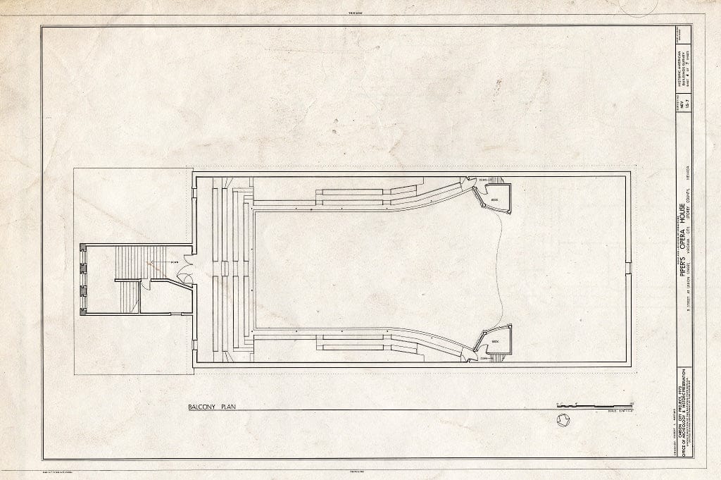 Blueprint HABS NEV,15-VIRG,17- (Sheet 4 of 7) - Piper's Opera House, B & Union Streets, Virginia City, Storey County, NV