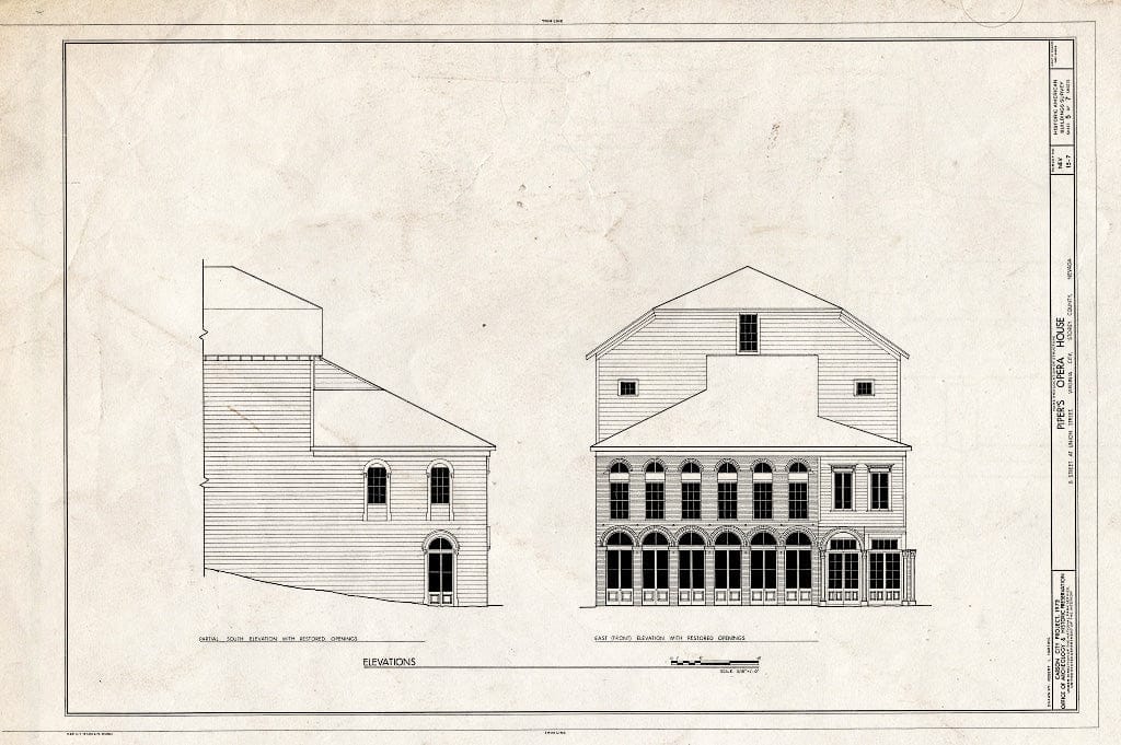 Blueprint HABS NEV,15-VIRG,17- (Sheet 5 of 7) - Piper's Opera House, B & Union Streets, Virginia City, Storey County, NV