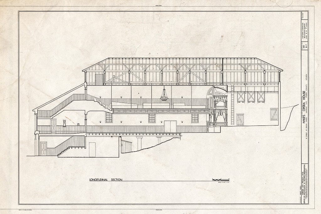 Blueprint HABS NEV,15-VIRG,17- (Sheet 6 of 7) - Piper's Opera House, B & Union Streets, Virginia City, Storey County, NV