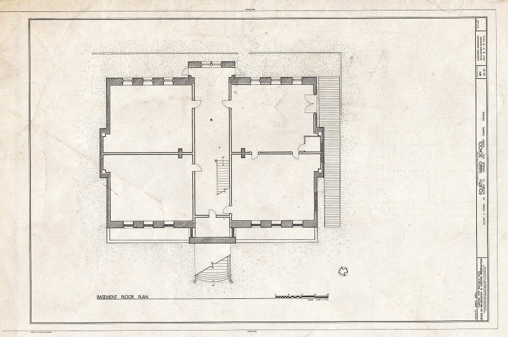 Blueprint HABS NEV,15-VIRG,8- (Sheet 2 of 9) - Fourth Ward School, South C Street at Highway 17, Virginia City, Storey County, NV