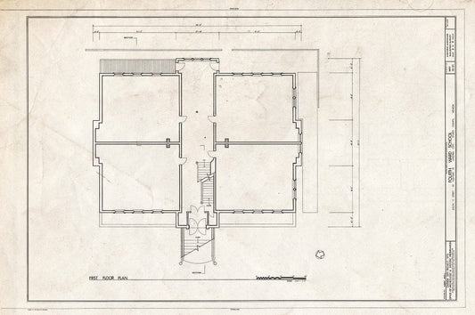 Blueprint HABS NEV,15-VIRG,8- (Sheet 3 of 9) - Fourth Ward School, South C Street at Highway 17, Virginia City, Storey County, NV