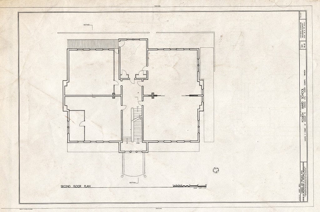 Blueprint HABS NEV,15-VIRG,8- (Sheet 4 of 9) - Fourth Ward School, South C Street at Highway 17, Virginia City, Storey County, NV